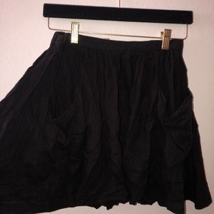 black skater skirt with pockets
